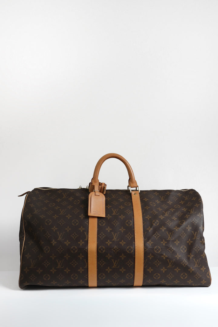 Louis Vuitton keepall 55, perfect condition, second hand designer bag